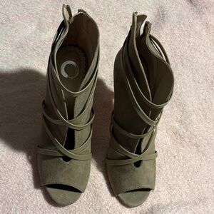 Journee Collection Taupe Heeled Boots